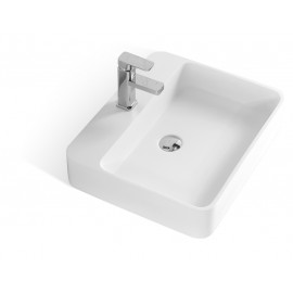 22-Inch Stone Resin Solid Surface Rectangular Shape Vessel Sink